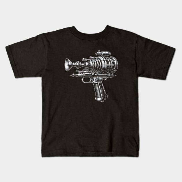 Steampunk Raygun Kids T-Shirt by OddlyNoir